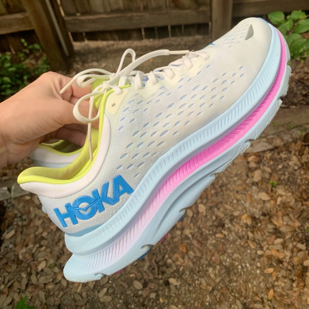 Hoka one one Kawana white women’s running shoes (worn once)
